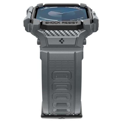 Удароустойчив кейс с каишка за Apple Watch 10 (46mm) от Spigen Rugged Armor Pro - Тъмносив