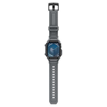 Удароустойчив кейс с каишка за Apple Watch 10 (46mm) от Spigen Rugged Armor Pro - Тъмносив