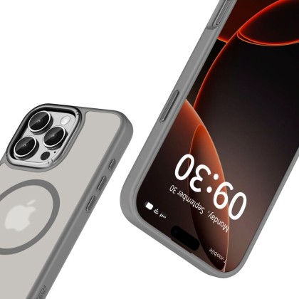 Кейс с MagSafe за iPhone 16 Pro Max от Tech-Protect MagEdge - Titanium / Gunmetal 
