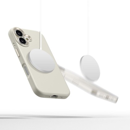 Силиконов кейс с MagSafe за iPhone 16 от Tech-Protect Silicone Pure - Cosmic Latte