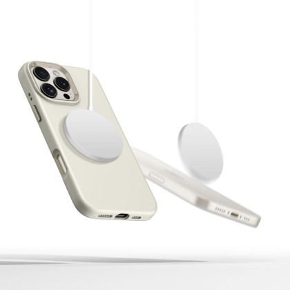 Силиконов кейс с MagSafe за iPhone 16 Pro Max от Tech-Protect Silicone Pure - Cosmic Latte