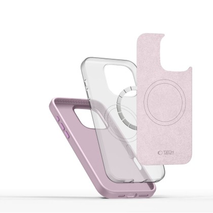 Силиконов кейс с MagSafe за iPhone 16 Pro от Tech-Protect Silicone Pure - Pink Pearl