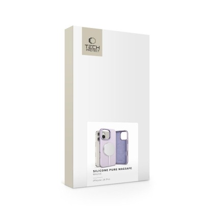 Силиконов кейс с MagSafe за iPhone 16 Pro от Tech-Protect Silicone Pure - Mauve