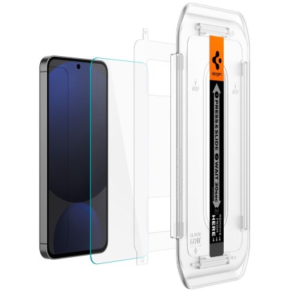 2 стъклени протектора за дисплей на Samsung Galaxy S24 FE от Spigen Glas.TR "Ez Fit" - Прозрачни