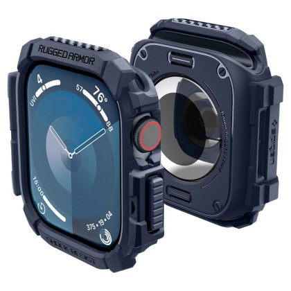 Удароустойчив кейс за Apple Watch 10 (46mm) от Spigen Rugged Armor - Navy Blue