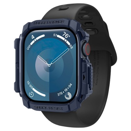 Удароустойчив кейс за Apple Watch 10 (46mm) от Spigen Rugged Armor - Navy Blue