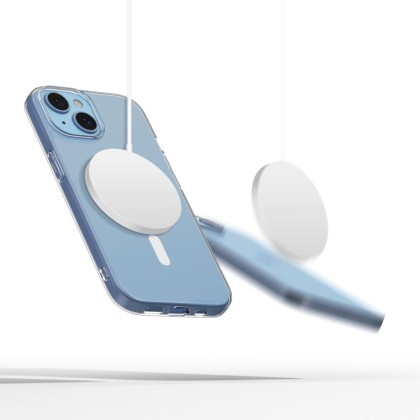 Силиконов кейс с MagSafe за iPhone 13 / 14 от Tech-Protect FlexAir - Прозрачен