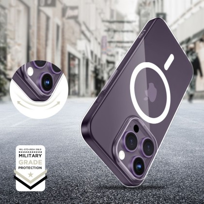Силиконов кейс с MagSafe за iPhone 14 Pro от Tech-Protect FlexAir - Прозрачен