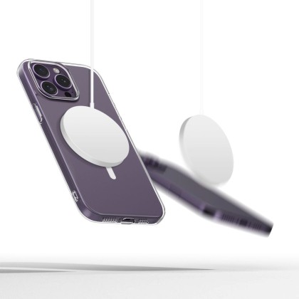 Силиконов кейс с MagSafe за iPhone 14 Pro от Tech-Protect FlexAir - Прозрачен