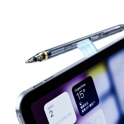 Дигитална писалка за iPad от Tech Protect Magnetic - Прозрачна / Черна