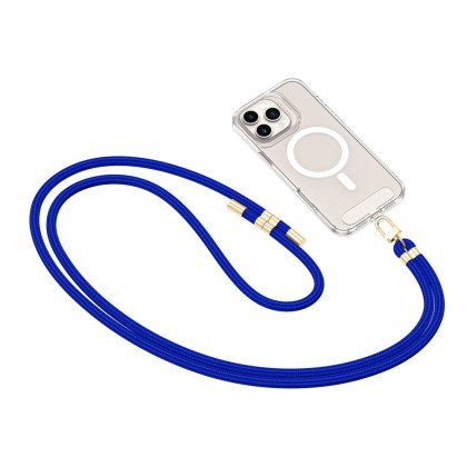 Универсален ремък 75 см за смартфон от Tech-Protect C7S Rope Crossbody – Cobalt Blue / Gold 
