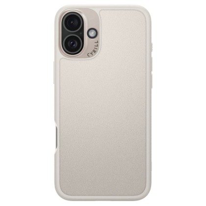 Кожен кейс с ремък и MagSafe за iPhone 16 от Spigen Cyrill Kajuk Classic Charm - Cream