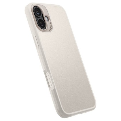 Кожен кейс с ремък и MagSafe за iPhone 16 от Spigen Cyrill Kajuk Classic Charm - Cream