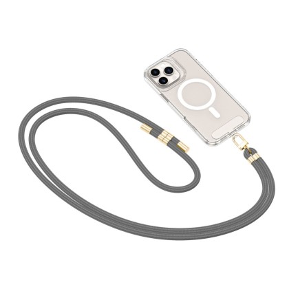 Универсален ремък 75 см за смартфон от Tech-Protect C7S Rope Crossbody – Crayon Grey / Gold  