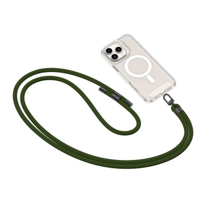 Универсален ремък 75 см за смартфон от Tech-Protect C7S Rope Crossbody – Hunter Green / Black 