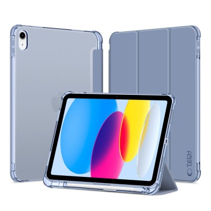 Хибриден калъф за iPad 10 (10.9" 2022) от Tech-Protect SC Pen Hybrid - Crystal Blue