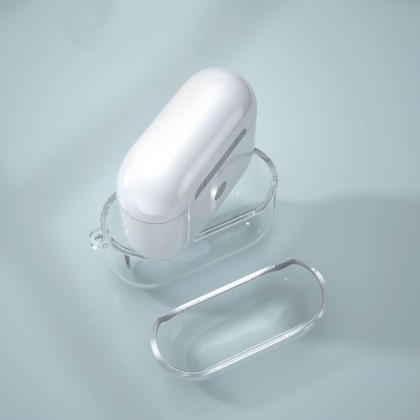 Силиконов калъф с карабинер за слушалки Apple AirPods 3 от Tech-Protect FlexAir - Прозрачен
