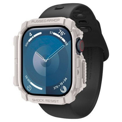 Удароустойчив кейс за Apple Watch 10 (46mm) от Spigen Rugged Armor - Dune Beige