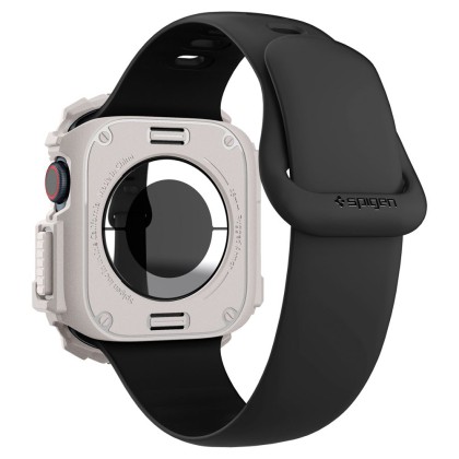 Удароустойчив кейс за Apple Watch 10 (46mm) от Spigen Rugged Armor - Dune Beige