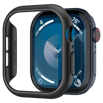 Твърд калъф за Apple Watch 10 (42mm) от Spigen Thin Fit - Черен