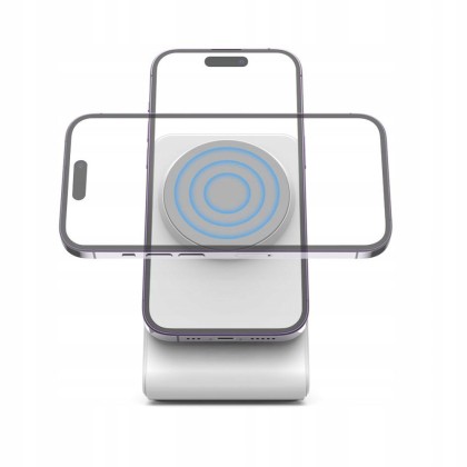 TECH-PROTECT QI15W-A38 MAGNETIC MAGSAFE WIRELESS CHARGER WHITE