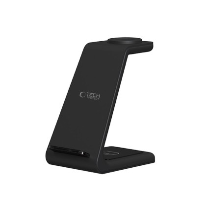 Безжична станция за зареждане 3 в 1 за Android устройства от Tech-Protect QI15W-A36 - Черен