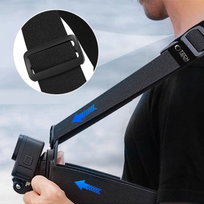 Гръдна стойка за GoPro / DJI от Tech Protect GA100 - Черна