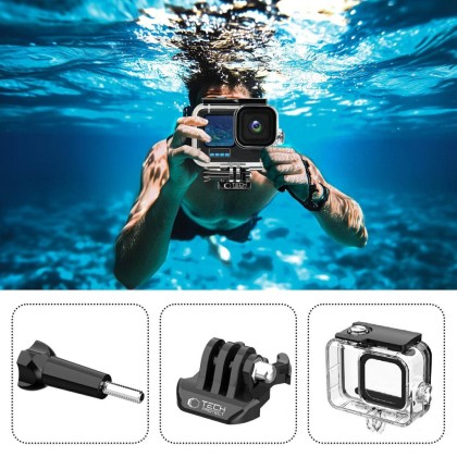 Водоустойчив калъф за GoPro Hero 9 / 10 / 11 / 12 / 13 от Tech Protect GA200 - Прозрачен