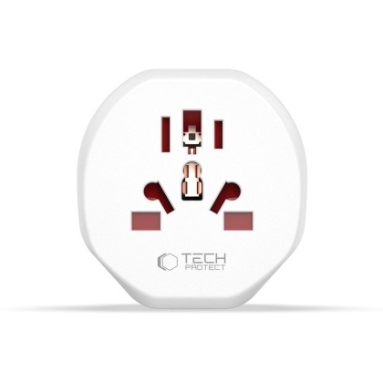 Универсален преносим адаптер от Tech Protect From EU - Бял