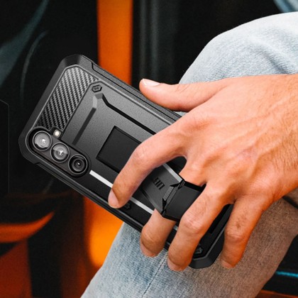 360 градусов калъф за Samsung Galaxy S24 FE Supcase Unicorn Beetle Pro - Черен