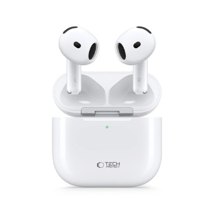 Безжични слушалки с ANC и Bluethooth TWS от Tech-Protect UltraBoost TWS Earphone Core 2 - Бели