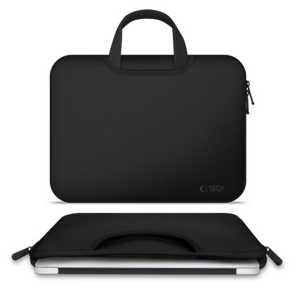 Неопренова чанта за лаптоп 13-14 инча от Tech-Protect Neoprene Bag - Черен