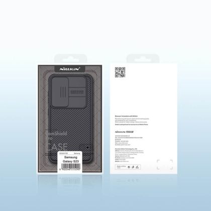 Удароустойчив кейс за Samsung Galaxy S23 от Nillkin Camshield Pro - черен