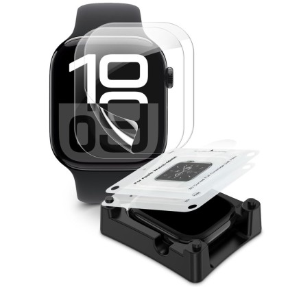 2 х Хидрогелно фолио за дисплей на Apple Watch 10 (42mm) от Tech-Protect Supreme Set - Прозрачно