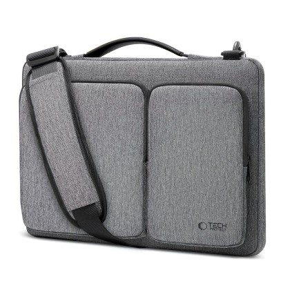 Удароустойчива чанта за лаптоп 15-16 инча с 4 джоба отTech-Protect Defender Bag - Crayon Grey