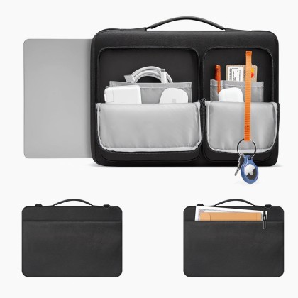 Удароустойчива чанта за лаптоп 15-16 инча с 4 джоба отTech-Protect Defender Bag - Черен