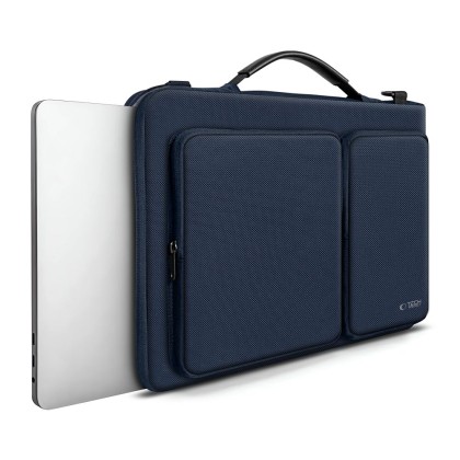 Удароустойчива чанта за лаптоп 15-16 инча с 4 джоба отTech-Protect Defender Bag - Navy Blue
