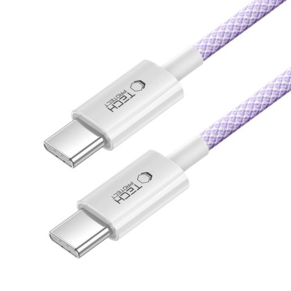 Кабел за зареждане 200см с USB-C и PD 60W / 3A от Tech-Protect Ultraboost Lite - Mauve