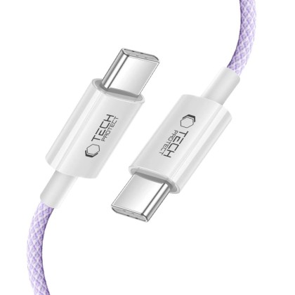 Кабел за зареждане 200см с USB-C и PD 60W / 3A от Tech-Protect Ultraboost Lite - Mauve