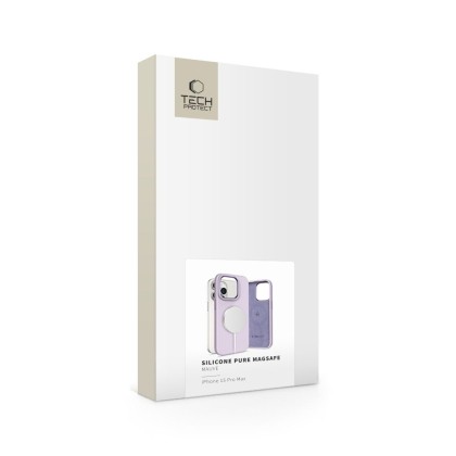 Силиконов кейс с MagSafe за iPhone 15 Pro Max от Tech-Protect Silicone Pure - Mauve