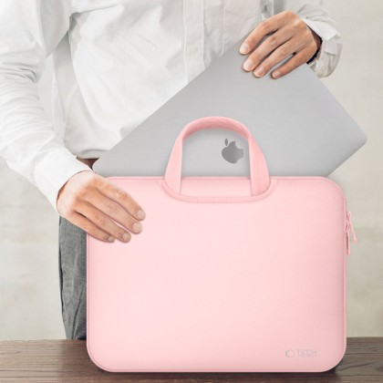 Неопренова чанта за лаптоп 15-16 инча от Tech-Protect Neoprene Bag - Dusty Rose