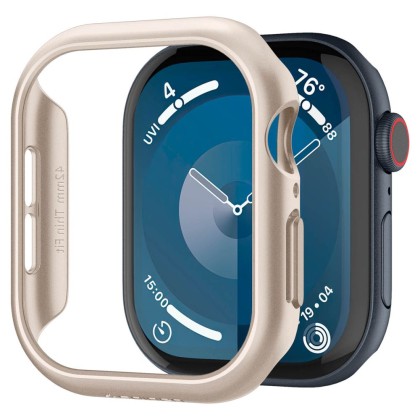 Висококачествен калъф за Apple Watch 10 (46mm) от Spigen Thin Fit - Starlight