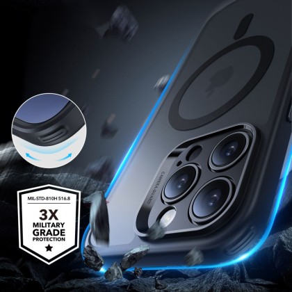 Удароустойчив кейс с MagSafe и протектор за iPhone 16 Pro Max  от ESR Classic Pro Set Halolock - Frost Black
