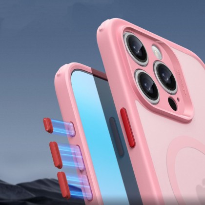 Удароустойчив кейс с MagSafe и протектор за iPhone 16 Pro Max  от ESR Classic Pro Set Halolock - Frost Pink