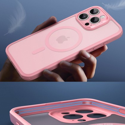 Удароустойчив кейс с MagSafe и протектор за iPhone 16 Pro Max  от ESR Classic Pro Set Halolock - Frost Pink