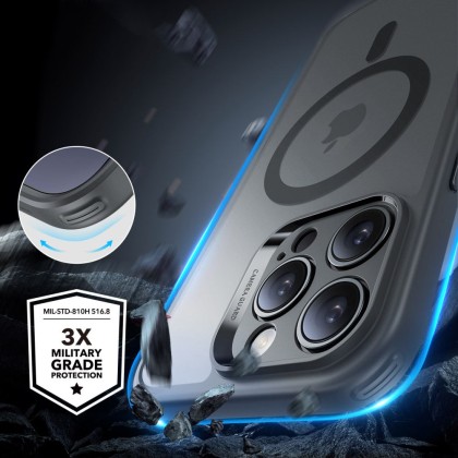 Удароустойчив кейс с MagSafe и протектор за iPhone 16 Pro Max  от ESR Classic Pro Set Halolock - Frosted Grey
