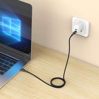 Кабел за зареждане USB-C/ USB-C PD100W /5A 50см от Tech- Protect  Ultraboost DNA- Iron Grey