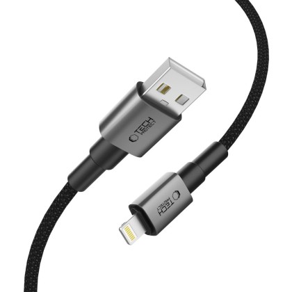 Кабел за зареждане USB-A/Lightning 15W /2.4A 100см от Tech- Protect  Ultraboost DNA- Iron Grey