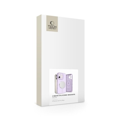 Силиконов кейс с MagSafe за iPhone 16 Pro Max от Tech-Protect Liquid Silicone - Mauve