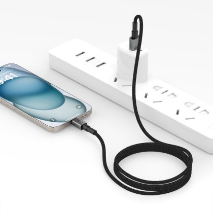 Кабел за зареждане USB-A/Lightning 15W /2.4A 200см от Tech- Protect  Ultraboost DNA- Iron Grey